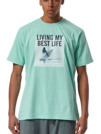 μπλούζα κοντομάνικη body action beach lifestyle graphic σε προσφορά