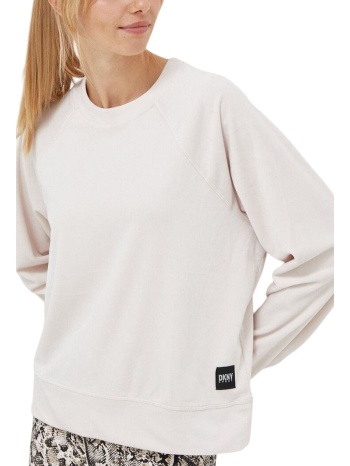 μπλούζα μακρυμάνικη dkny platinum velour crew neck raglan σε προσφορά