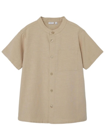 πουκάμισο κοντομάνικο name it nkmfaher 13227715-humus αγόρι