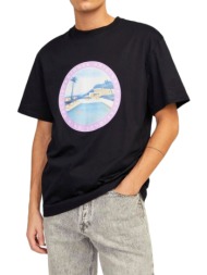 μπλούζα κοντομάνικη jack & jones jortampa grapic 12253679-black ανδρικό