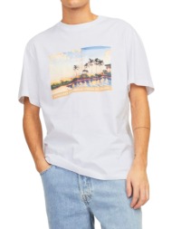 μπλούζα κοντομάνικη jack & jones jortampa grapic 12253679-bright white ανδρικό