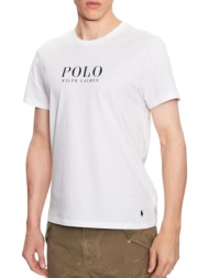 μπλούζα κοντομάνικη polo ralph lauren crew sleep 714899613005-white ανδρικό