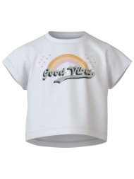 μπλούζα κοντομάνικη name it nkfvilma capsl crop f1 13215793-bright white κορίτσι