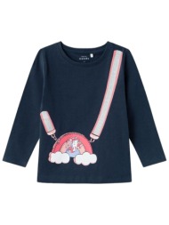 μπλούζα μακρυμάνικη name it nmfvix 13224958-dark sapphire - bag κορίτσι