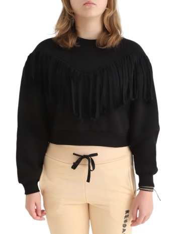 μπλούζα μακρυμάνικη kendal + kylie fringe crew neck σε προσφορά