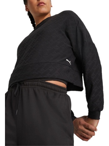 μπλούζα μακρυμάνικη puma fit branded fleece crew 524124-01 σε προσφορά