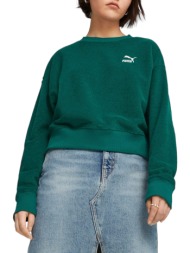 μπλούζα μακρυμάνικη puma classics fleece crew 621413-43 γυναικείο