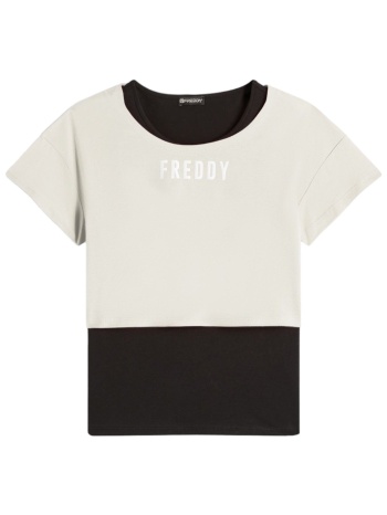 μπλούζα κοντομάνικη freddy set αμάνικη crop s4wmvt4-nz22 σε προσφορά