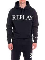 μπλούζα μακρυμάνικη replay piece dyed cotton fleece m6711.000.22890p-098 ανδρικό