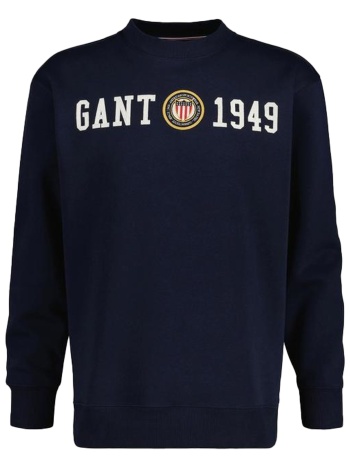 μπλούζα μακρυμάνικη gant crest c-neck 2006068-433 ανδρικό σε προσφορά