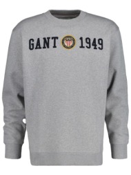 μπλούζα μακρυμάνικη gant crest c-neck 2006068-93 ανδρικό