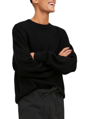 μπλούζα μακρυμάνικη jack & jones jorray knit 12242512-black σε προσφορά