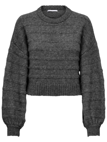 πουλόβερ only celina life cropped o-neck 15294807-dark grey