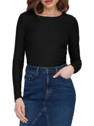 μπλούζα μακρυμάνικη only onlemma o-neck short 15298796-black γυναικείο