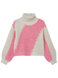 πουλόβερ name it onina roll neck knit 13221037-pink cosmos κορίτσι