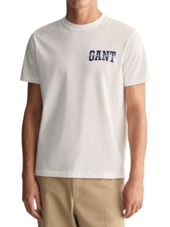 μπλούζα κοντομάνικη gant logo 2033016-113-eggshell ανδρικό σε προσφορά