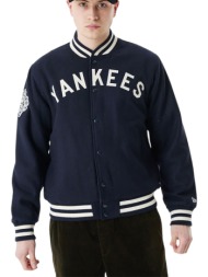 μπουφάν new era mlbpatch varsity jkt neyyanco nvywhi 60424439-410 ανδρικό