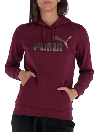 μπλούζα μακρυμάνικη puma metallic logo hoodie fl 849958-22 σε προσφορά