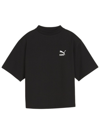 μπλούζα κοντομάνικη puma classics ribbed relaxed mock σε προσφορά