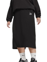 αθλητική φούστα puma classics ribbed midi 624265-01 γυναικείο