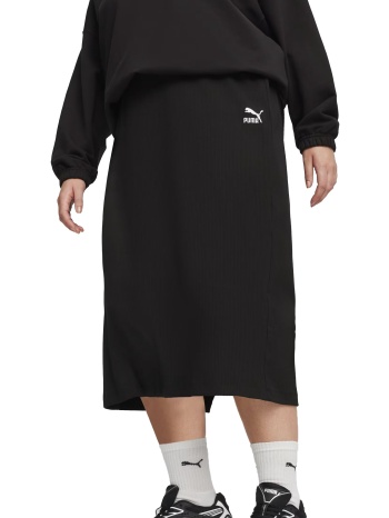 αθλητική φούστα puma classics ribbed midi 624265-01 σε προσφορά