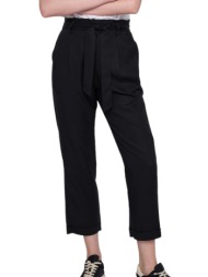 παντελόνι υφασμάτινο ale με λάστιχο και υφασμάτινη ζώνη 8911685-black γυναικείο