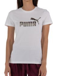 μπλούζα κοντομάνικη puma ess+ metallic logo 848303-62 γυναικείο