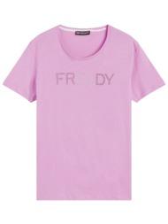 μπλούζα κοντομάνικη freddy logo s4wcxt1-l30 γυναικείο
