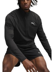 μπλούζα μακρυμάνικη puma run cloudspun 1/4 zip 524992-01 ανδρικό