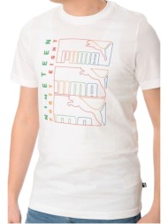 μπλούζα κοντομάνικη puma graphics triple no. 1 logo 680173-02 ανδρικό