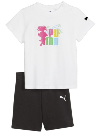 αθλητικό σετ puma x trolls minicats tee & shorts 624839-02 σε προσφορά