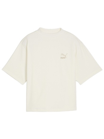 μπλούζα κοντομάνικη puma classics ribbed relaxed mock σε προσφορά