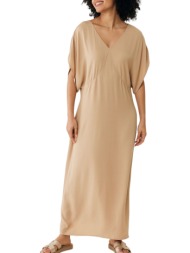 φόρεμα mexx long v-neck fluttersleeve tu0613033w-sand γυναικείο
