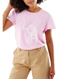 μπλούζα κοντομάνικη mexx flutter tu2136023w-pink γυναικείο