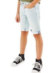 σορτς mexx jess regular waist straight jeans bm0532023b-sky blue αγόρι