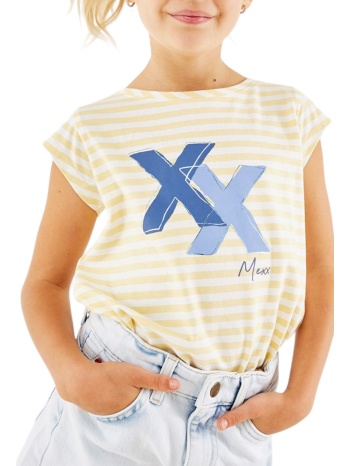 μπλούζα κοντομάνικη mexx striped artwork zn2160023g-yellow σε προσφορά