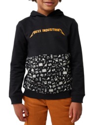μπλούζα μακρυμάνικη mexx colorblock hoody zn1859026b-black αγόρι