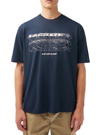 μπλούζα κοντομάνικη lacoste front print 3th5529-lkxe kaki σε προσφορά