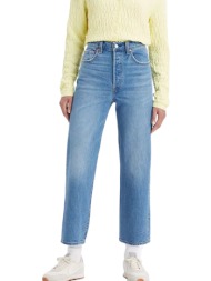 παντελόνι jean levi`s denim ribcage straight ankle med indigo 726930177-77 γυναικείο