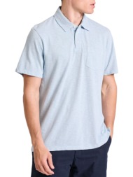 μπλούζα polo funky buddha με τσέπη fbm009-011-11-foggy blue ανδρικό