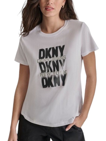 μπλούζα κοντομάνικη dkny logo print dj4t1170-wbv γυναικείο σε προσφορά