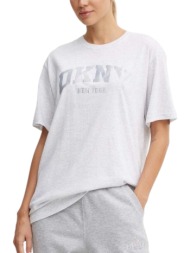 μπλούζα κοντομάνικη dkny logo dp4t9812-ohr-optic hthr γυναικείο