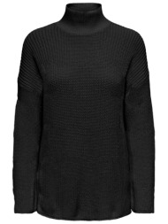 πουλόβερ only onlbella life high neck 15279777-black γυναικείο