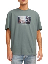 μπλούζα κοντομάνικη jack & jones jorvesterbro picture sn 12250421-laurel wreath ανδρικό