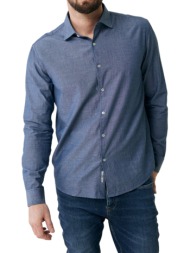 πουκάμισο μακρυμάνικο mexx linen ap1506033m-navy ανδρικό