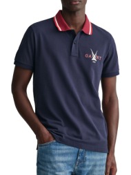 μπλούζα polo gant με λογότυπο 2062015-433 ανδρικό