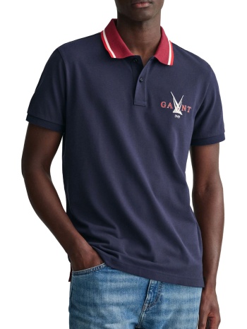 μπλούζα polo gant με λογότυπο 2062015-433 ανδρικό σε προσφορά