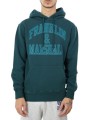 μπλούζα μακρυμάνικη franklin & marshall με κουκούλα jm5220.000.2004p01-102-bottle green ανδρικό
