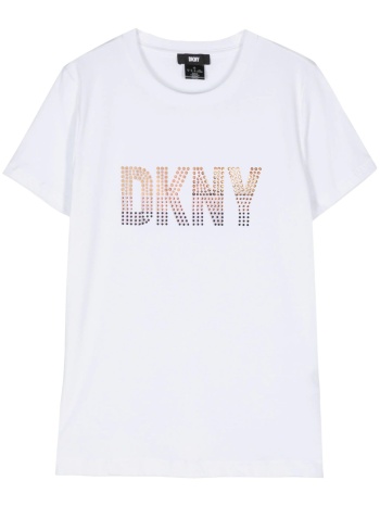 μπλούζα κοντομάνικη dkny logo με στρας p4dhewna-wht σε προσφορά