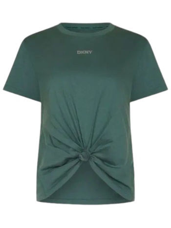 μπλούζα κοντομάνικη dkny με logo και δέσιμο μπροστά σε προσφορά